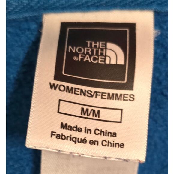 The North Face Full Zip Hoodie Peacock Print Blue Size Medium - Picture 4 of 4